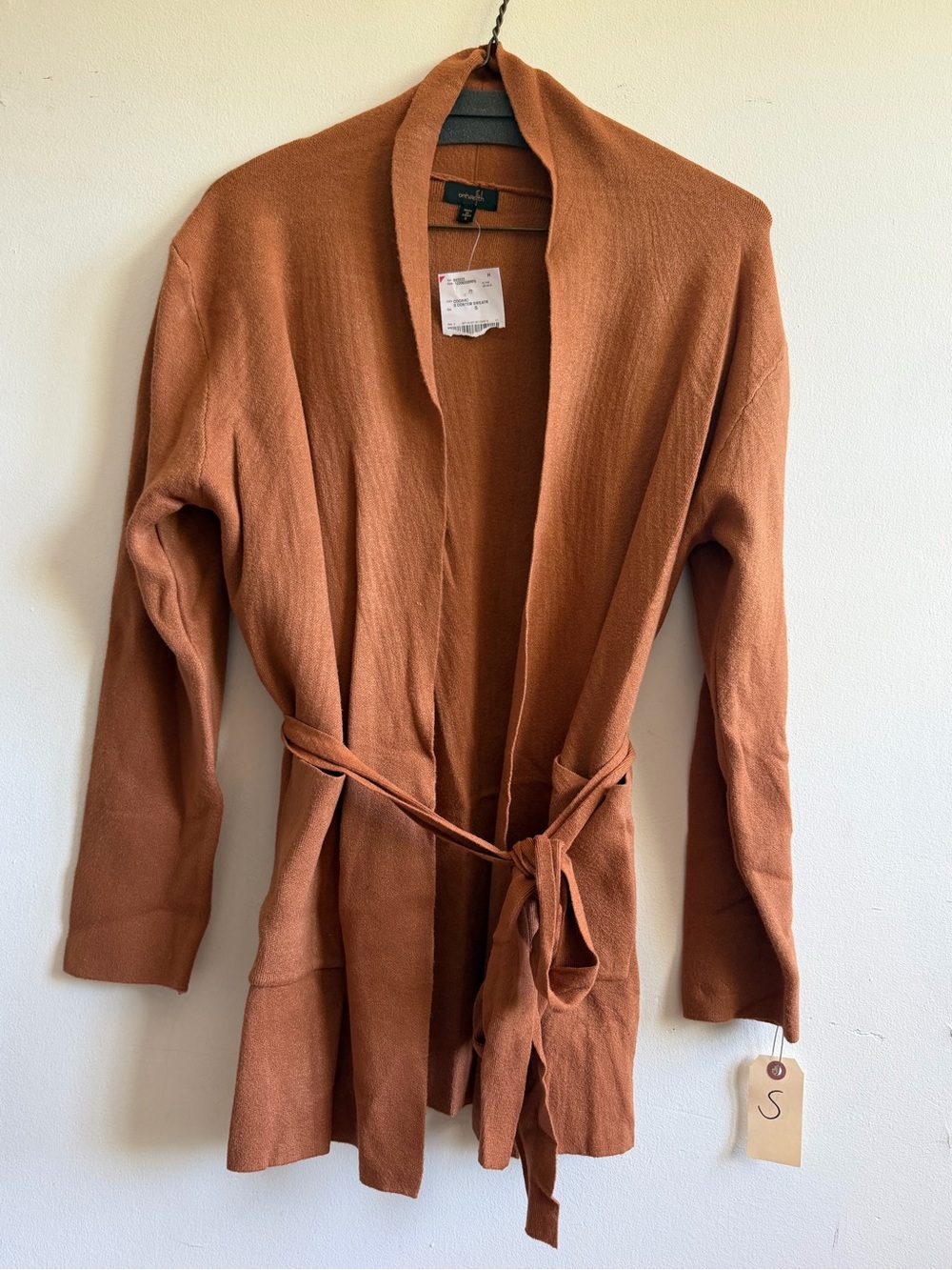 Ontwelfth women’s Open Front Belted Cardigan size S